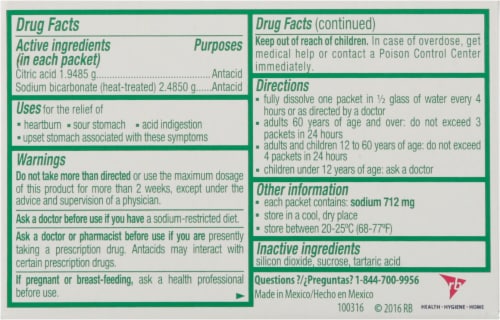 Sal De Uvas Picot Effervescent Powder 12 Count Perspective: back