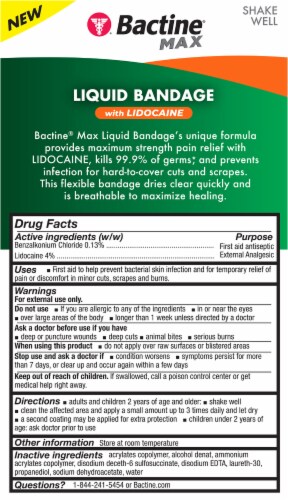 Bactine Max® Lidocaine Liquid Bandage Perspective: back