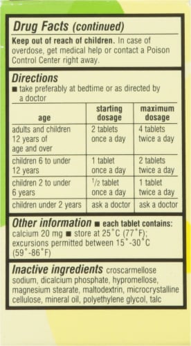 Senokot® Regular Strength Nautral Laxative Tablets Perspective: back