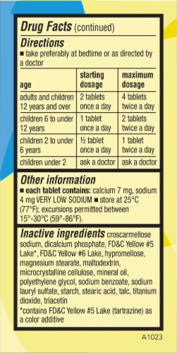 Senokot-S® Dual Action Laxative Tablets Perspective: back