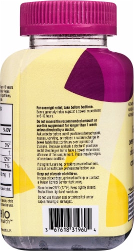 Senokot® Mixed Berry Flavor Laxative Gummies Perspective: back