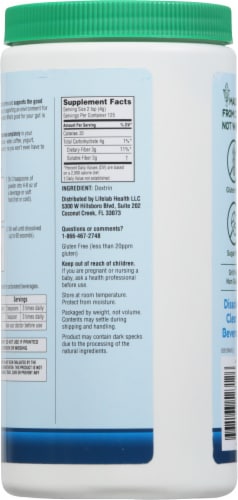 NuFiber Sugar Free Prebiotic Fiber Perspective: back