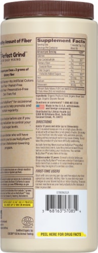 NuSyllium™ Organic Unflavored Natural Fiber Supplement Perspective: back