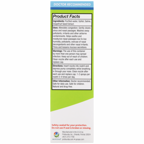 Xynase Nasal Spray with Xylitol Perspective: back
