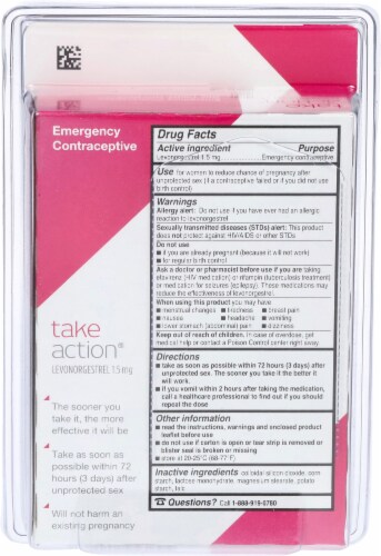 Take Action® Emergency Contraceptive Perspective: back