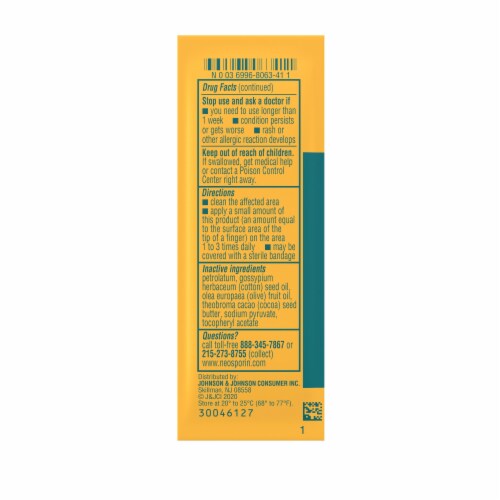 Neosporin® Antibiotic Ointment Perspective: back