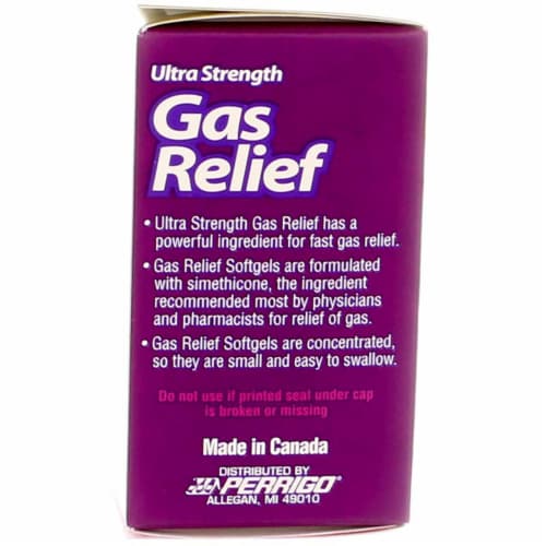 Good Sense Ultra Strength Gas Relief Simethicone Softgels 180mg Perspective: back