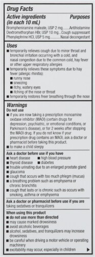 GoodSense® Children's Cold & Cough Medicine Liquid Perspective: back