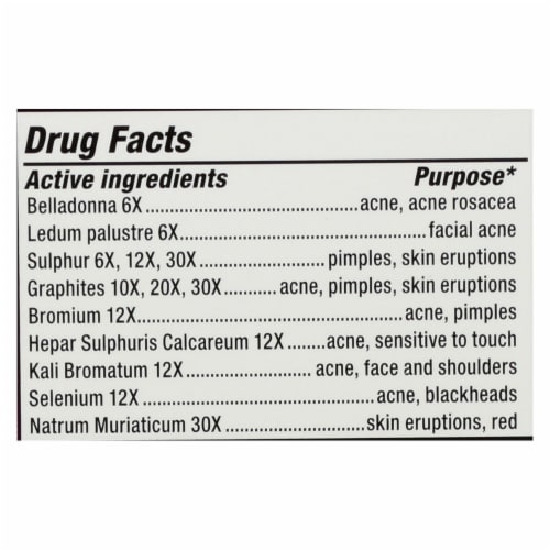 NatraBio Acne Relief - 60 Tablets Perspective: back