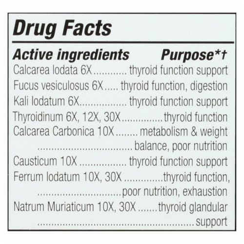 NatraBio Thyroid Support Formula - 1 fl oz Perspective: back