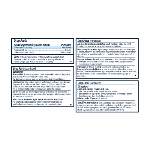 Pamprin Menstrual Pain Relief Multi-Symptom Caplets, Maximum Strenght - 40ct