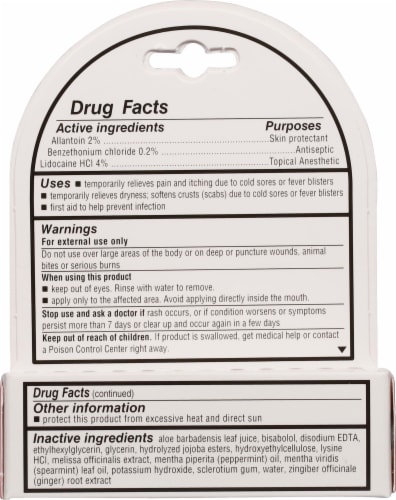 Herpecin L® Triple Action Pain Relief With Lidocaine Perspective: back