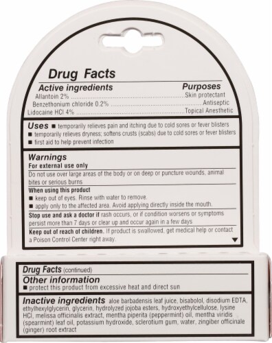 Herpecin L® Triple Action Pain Relief With Lidocaine Perspective: back