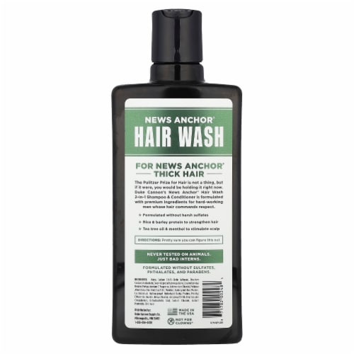 DUKE CANNON NEWS ANCHOR TEA TREE 2IN1 HAIR WASH Perspective: back