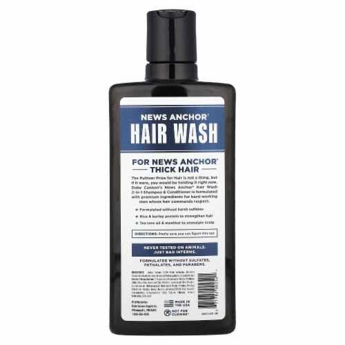 Duke Cannon News Anchor Hair Wash 2 In 1 Shampoo & Conditioner - Midnight Swim Perspective: back