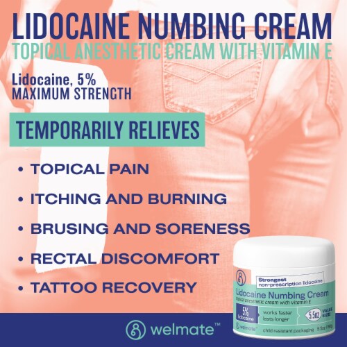 Welmate Lidocaine 5% Numbing Cream