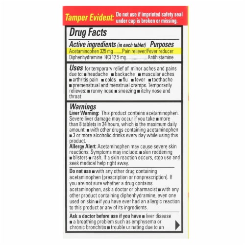 Percogesic® Enhanced Pain Relief Acetaminophen Tablets Perspective: back