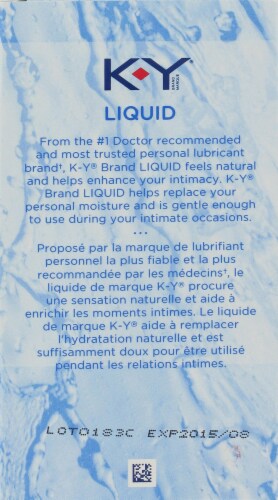 K.Y. Liquid Personal Lubricant Perspective: back