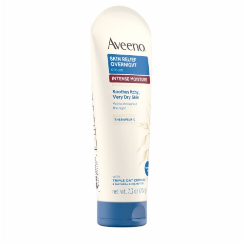 Aveeno Skin Relief Overnight Intense Body Moisture Cream Fragrance-Free with Triple Oat Complex Perspective: back
