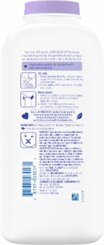 Johnson's® Lavender Baby Powder Perspective: back
