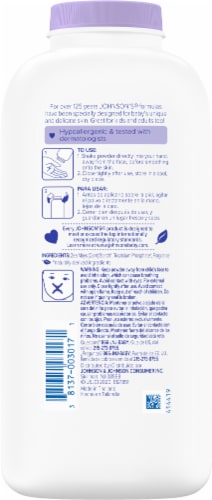 Johnson's® Lavender Baby Powder Perspective: back