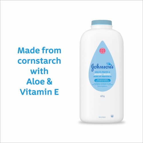 Johnson's Cornstarch Baby Powder With Aloe & Vitamin E Perspective: back