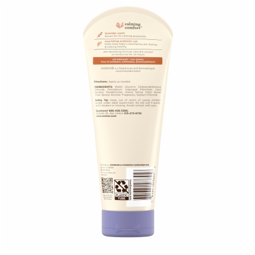 Aveeno® Baby Lavender & Vanilla Calming Comfort® Lotion Perspective: back