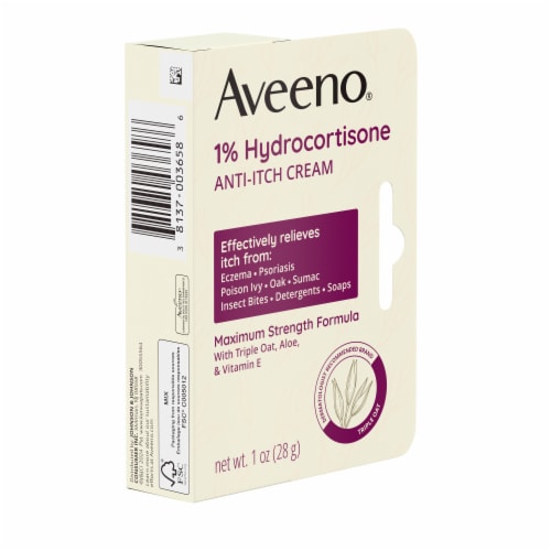 Aveeno Maximum Strength 1% Hydrocortisone Anti-Itch Cream Perspective: back