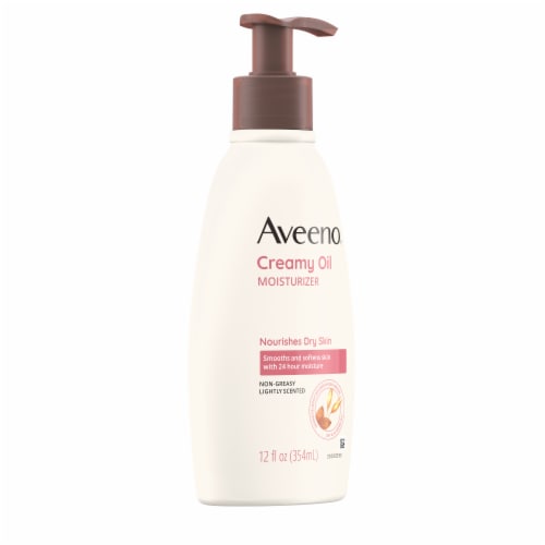 Aveeno Creamy Oil Body Moisturizer For Dry Skin, Non-Greasy Perspective: back