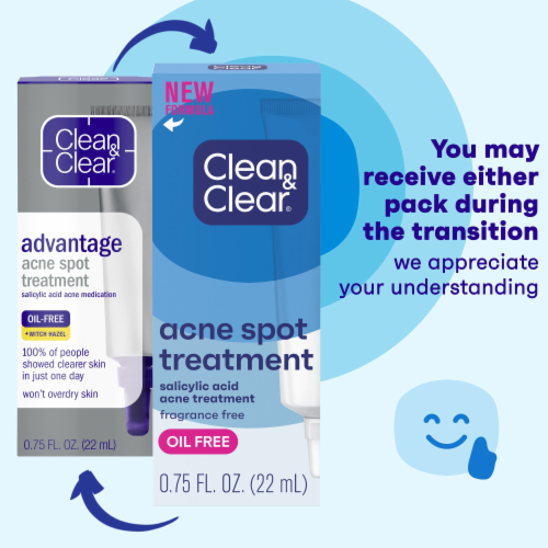 Clean & Clear Acne Spot Treatment, 2% Salicylic Acid Perspective: back
