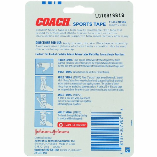 Johnson & Johnson Coach Sports Tape Perspective: back