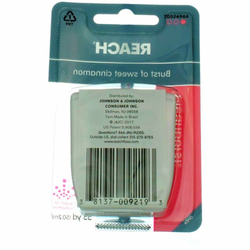Reach® Cleanburst® Cinnamon Waxed Dental Floss Perspective: back