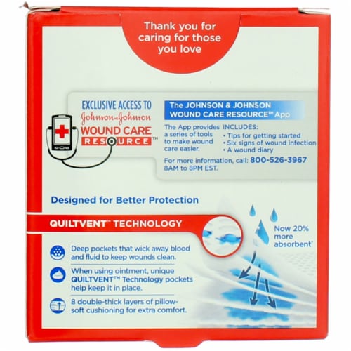 Band-Aid® Cushion Care™ Gauze Pads Perspective: back