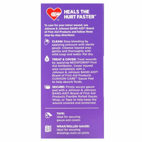 Band-Aid Medium Sterile Gauze Pads Perspective: back