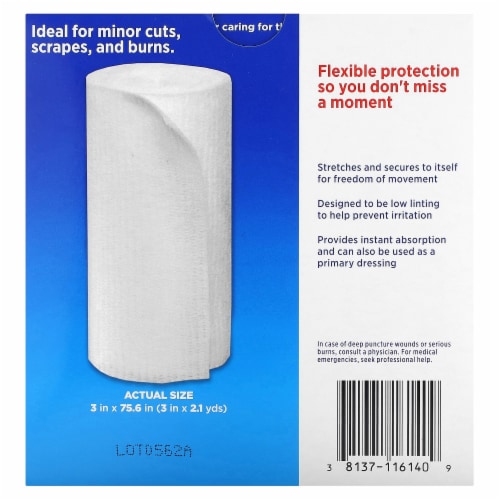 Band-Aid® Flexible Medium Rolled Gauze Perspective: back
