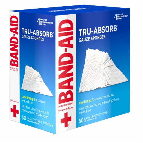 Band-Aid® Tru-Absorb™ Large Gauze Sponges Perspective: back