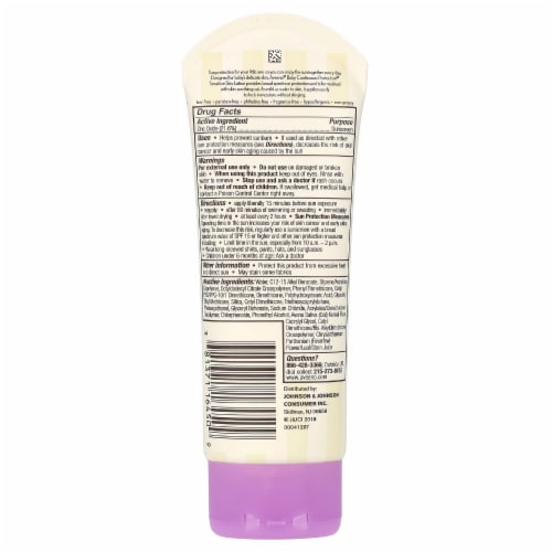 Aveeno Baby® Continuous Protection Sensitive Skin SPF 50 Sunscreen Lotion Perspective: back