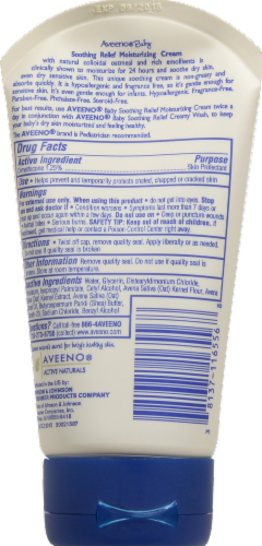 Aveeno Baby Soothing Relief Moisturizing Cream Perspective: back