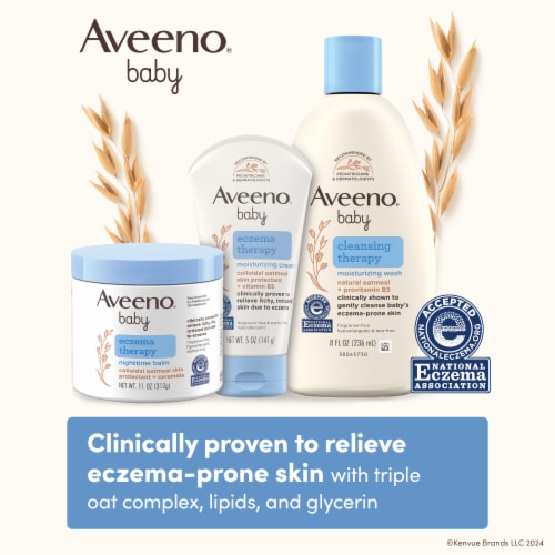 Aveeno Baby Eczema Therapy Nighttime Balm Hypoallergenic Perspective: back