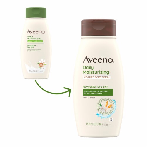 Aveeno Vanilla Scented Daily Moisturizing Yogurt Body Wash Perspective: back
