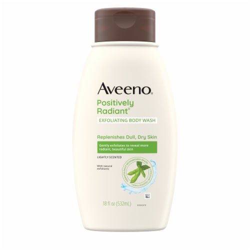 Aveeno Positively Radiant Exfoliating Body Wash Perspective: back