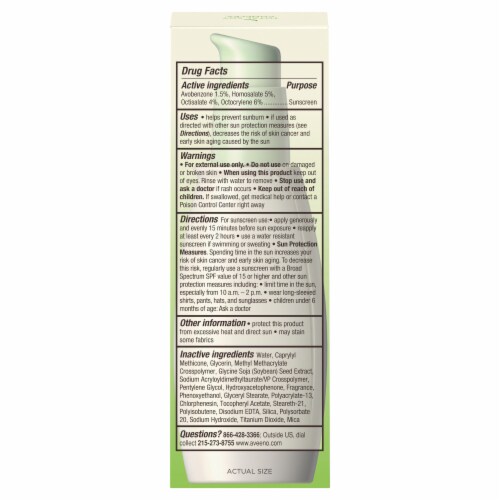 Aveeno® Positively Radiant Sheer Daily Moisturizer Sunscreen SPF 30 Perspective: back