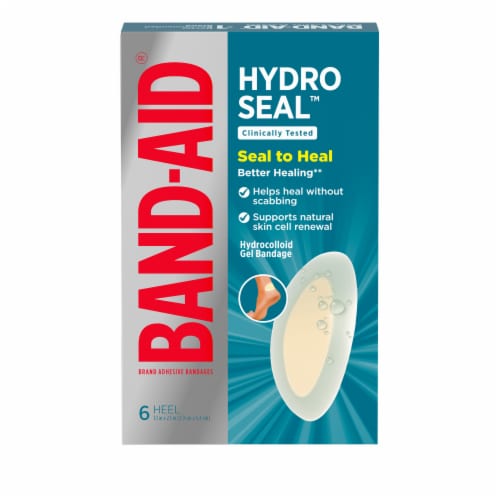 BAND-AID Brand Hydro Seal Hydrocolloid Gel Heel Bandages Perspective: back