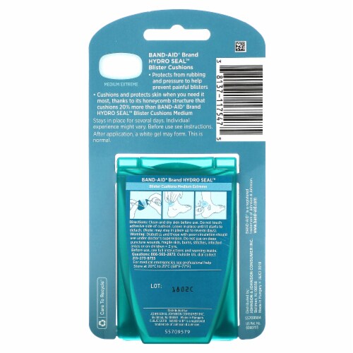 Band-Aid Brand Hydro Seal Bandages Blister Cushion Perspective: back