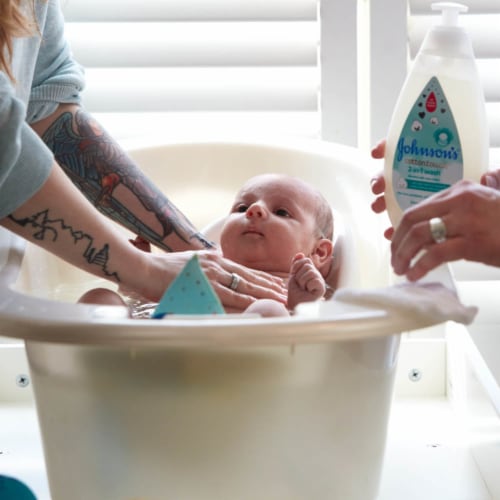 Johnson's Cottontouch Newborn Baby Body Wash & Shampoo Perspective: back