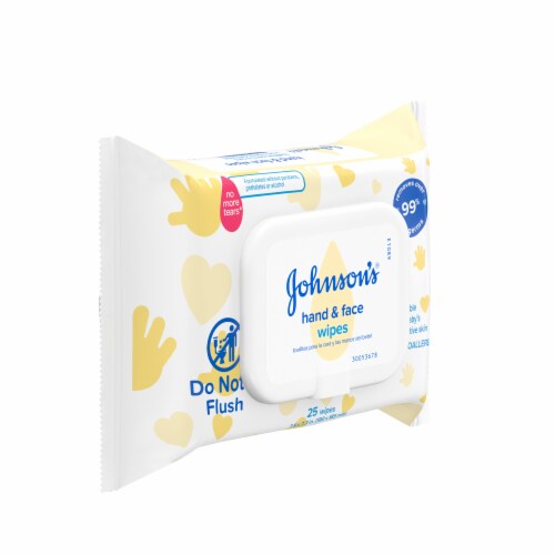 Johnson's Baby Hand & Face Gentle Cleansing Wipes Alcohol-Free Perspective: back