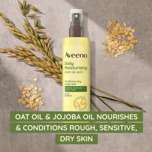 Aveeno Daily Moisturizing Body Oil Mist with Oat Oil for Rough Sensitive Dry Skin Perspective: back