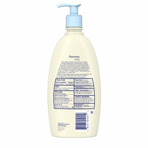 Aveeno Baby Daily Moisture Lotion Perspective: back