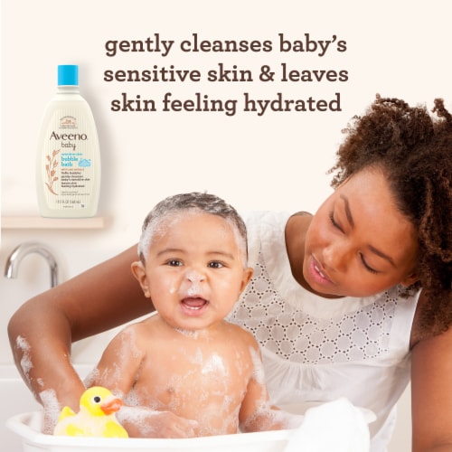 Aveeno Baby Sensitive Skin Bubble Bath With Oat Extract Perspective: back
