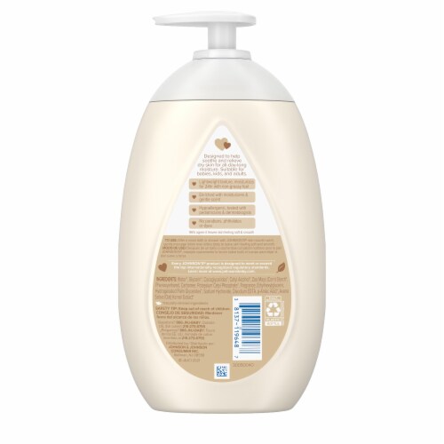 Johnson's® Skin Nourish Vanilla & Oat Moisturizing Baby Lotion Perspective: back